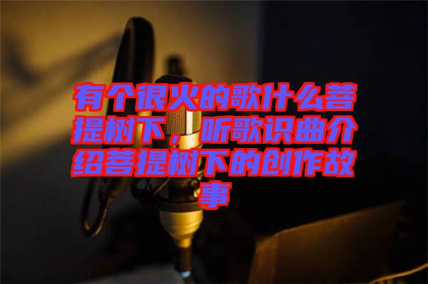 有個很火的歌什么菩提樹下，聽歌識曲介紹菩提樹下的創(chuàng)作故事