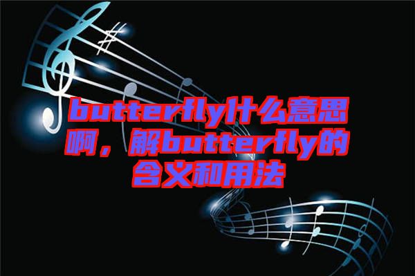 butterfly什么意思啊，解butterfly的含義和用法