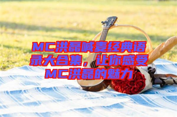 MC洪磊喊麥經(jīng)典語錄大合集，讓你感受MC洪磊的魅力