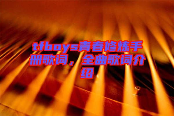 tfboys青春修煉手冊(cè)歌詞，全曲歌詞介紹