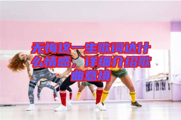 無悔這一生歌詞達(dá)什么情感，詳細(xì)介紹歌曲意境