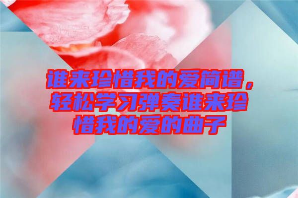 誰來珍惜我的愛簡譜，輕松學習彈奏誰來珍惜我的愛的曲子