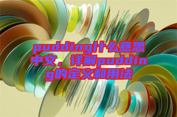 pudding什么意思中文，詳解pudding的定義和用法