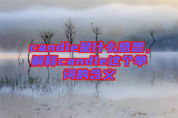 candle是什么意思，解釋candle這個單詞的含義