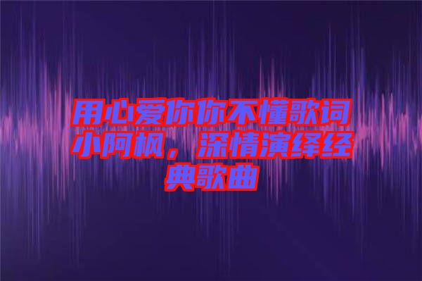 用心愛你你不懂歌詞小阿楓，深情演繹經(jīng)典歌曲