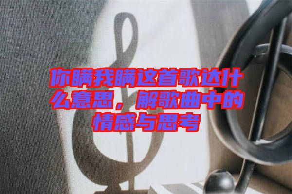 你瞞我瞞這首歌達(dá)什么意思，解歌曲中的情感與思考