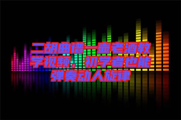 二胡曲譜一壺老酒教學(xué)視頻，初學(xué)者也能彈奏動人旋律