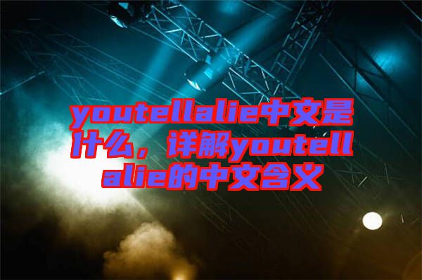 youtellalie中文是什么，詳解youtellalie的中文含義