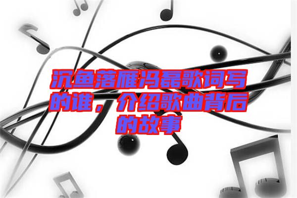 沉魚落雁馮磊歌詞寫的誰，介紹歌曲背后的故事