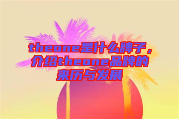 theone是什么牌子，介紹theone品牌的來(lái)歷與發(fā)展