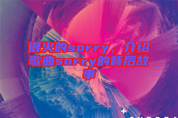 很火的sorry，介紹歌曲sorry的背后故事