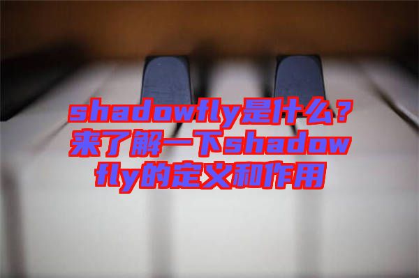 shadowfly是什么？來(lái)了解一下shadowfly的定義和作用