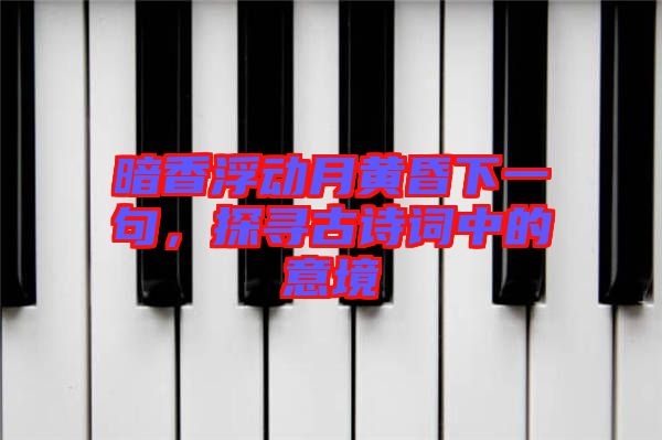 暗香浮動月黃昏下一句，探尋古詩詞中的意境