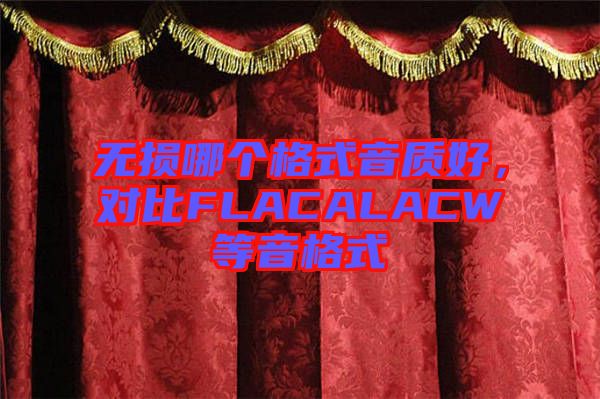 無損哪個格式音質(zhì)好，對比FLACALACW等音格式