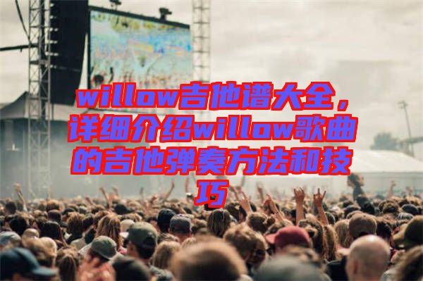 willow吉他譜大全，詳細介紹willow歌曲的吉他彈奏方法和技巧