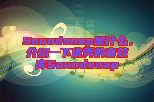 Soundsnap是什么，介紹一下優(yōu)秀的音效庫Soundsnap