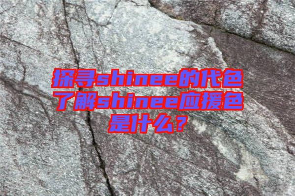 探尋shinee的代色了解shinee應(yīng)援色是什么？