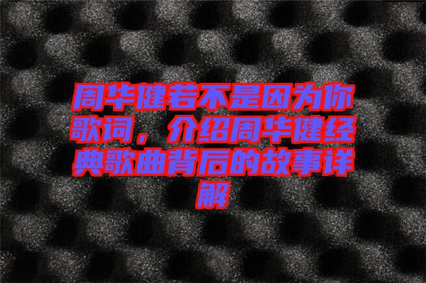 周華健若不是因為你歌詞，介紹周華健經(jīng)典歌曲背后的故事詳解