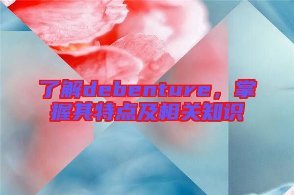 了解debenture，掌握其特點及相關(guān)知識