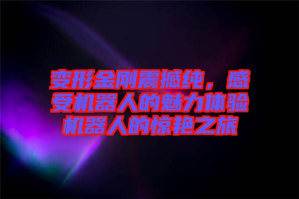 變形金剛震撼純，感受機器人的魅力體驗機器人的驚艷之旅