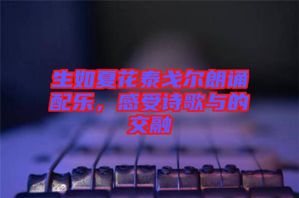 生如夏花泰戈?duì)柪收b配樂，感受詩歌與的交融