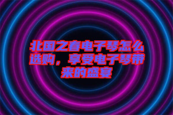 北國之春電子琴怎么選購，享受電子琴帶來的盛宴