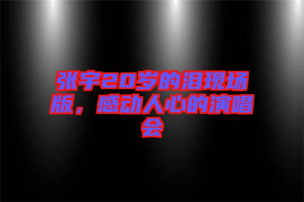 張宇20歲的淚現(xiàn)場版，感動人心的演唱會