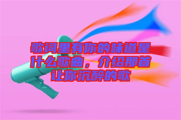 歌詞里有你的味道是什么歌曲，介紹那首讓你沉醉的歌