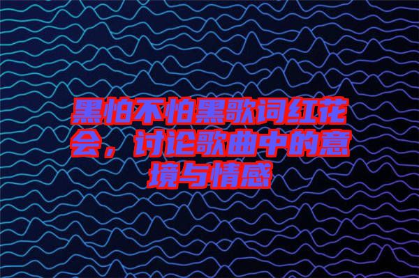 黑怕不怕黑歌詞紅花會(huì)，討論歌曲中的意境與情感