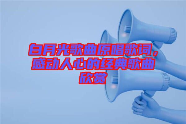 白月光歌曲原唱歌詞，感動(dòng)人心的經(jīng)典歌曲欣賞