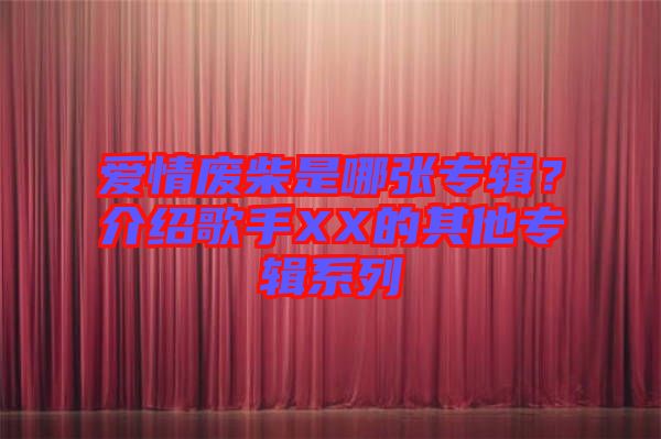 愛情廢柴是哪張專輯？介紹歌手XX的其他專輯系列