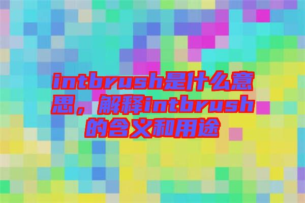 intbrush是什么意思，解釋intbrush的含義和用途