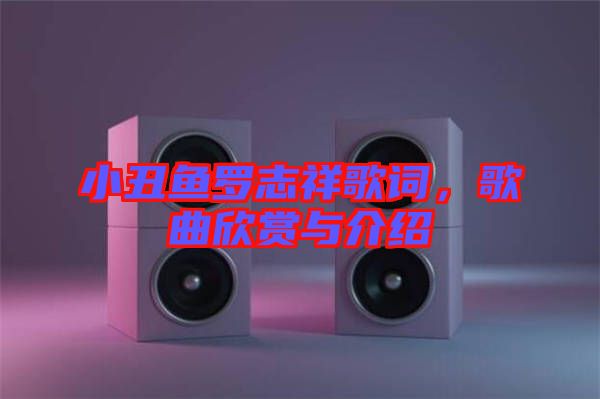 小丑魚羅志祥歌詞，歌曲欣賞與介紹