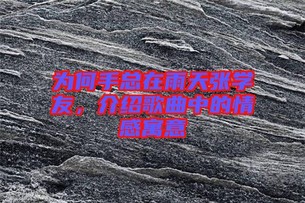 為何手總在雨天張學(xué)友，介紹歌曲中的情感寓意