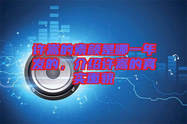 許嵩的素顏是哪一年發(fā)的，介紹許嵩的真實(shí)面貌