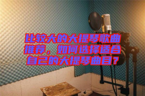 比較大的大提琴歌曲推薦，如何選擇適合自己的大提琴曲目？