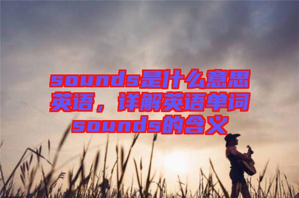 sounds是什么意思英語，詳解英語單詞sounds的含義