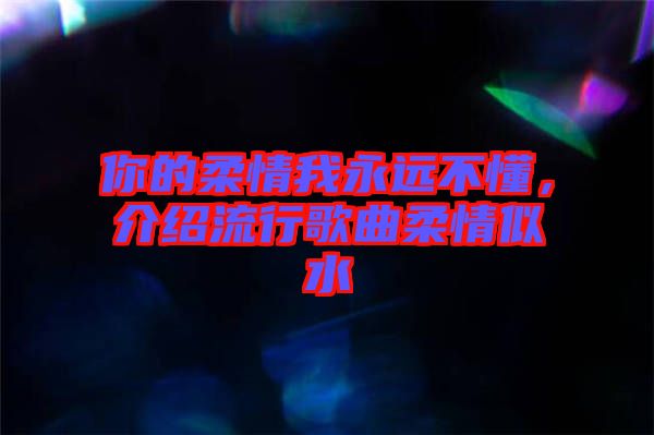 你的柔情我永遠不懂，介紹流行歌曲柔情似水