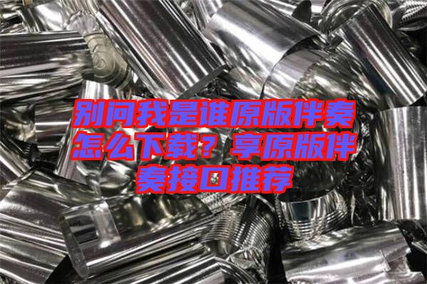 別問我是誰(shuí)原版伴奏怎么下載？享原版伴奏接口推薦