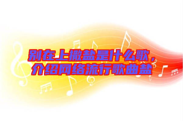 別在上撒鹽是什么歌，介紹網(wǎng)絡(luò)流行歌曲鹽