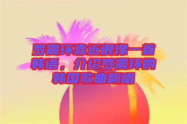 羅震環(huán)靠近很像一首韓語，介紹羅震環(huán)的韓國歌曲翻唱