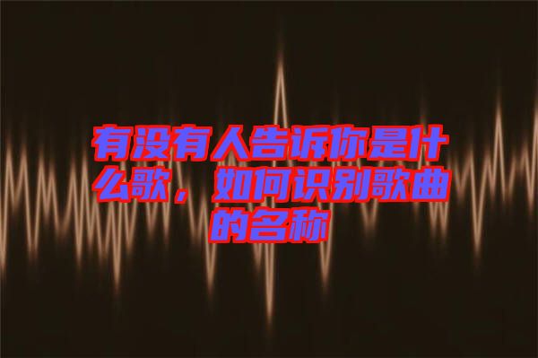 有沒(méi)有人告訴你是什么歌，如何識(shí)別歌曲的名稱(chēng)