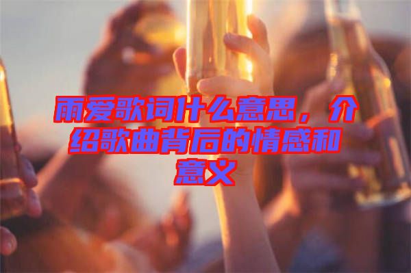 雨愛歌詞什么意思，介紹歌曲背后的情感和意義