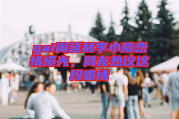 gai周延和李小璐戀情曝光，網(wǎng)友熱議這段感情