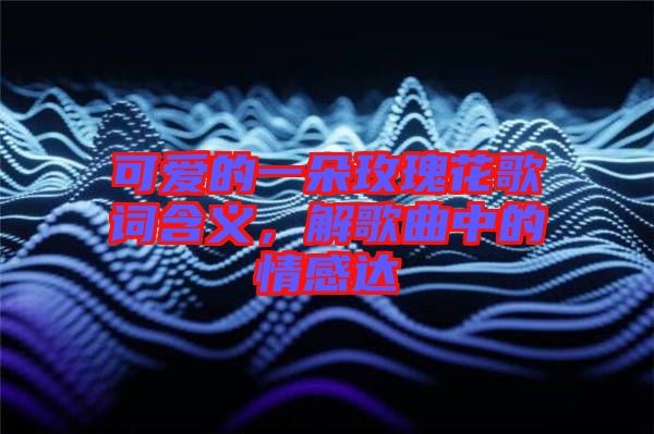 可愛的一朵玫瑰花歌詞含義，解歌曲中的情感達