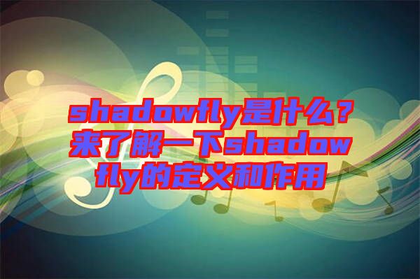 shadowfly是什么？來了解一下shadowfly的定義和作用