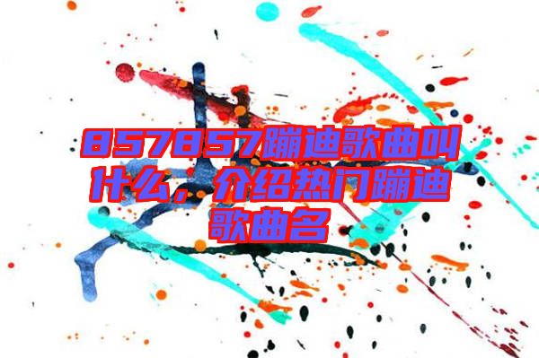 857857蹦迪歌曲叫什么，介紹熱門(mén)蹦迪歌曲名