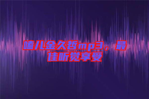 嗑兒金久哲mp3，最佳聽(tīng)覺(jué)享受