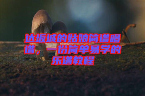 達(dá)坂城的姑娘簡譜唱譜，一份簡單易學(xué)的樂譜教程