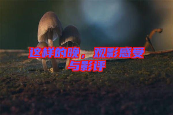 這樣的晚，觀影感受與影評